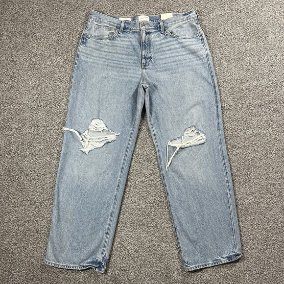 Universal Thread Denim - Universal Thread Jeans‎ Womens 16 Blue 90s Baggy Straight Light Wash Denim